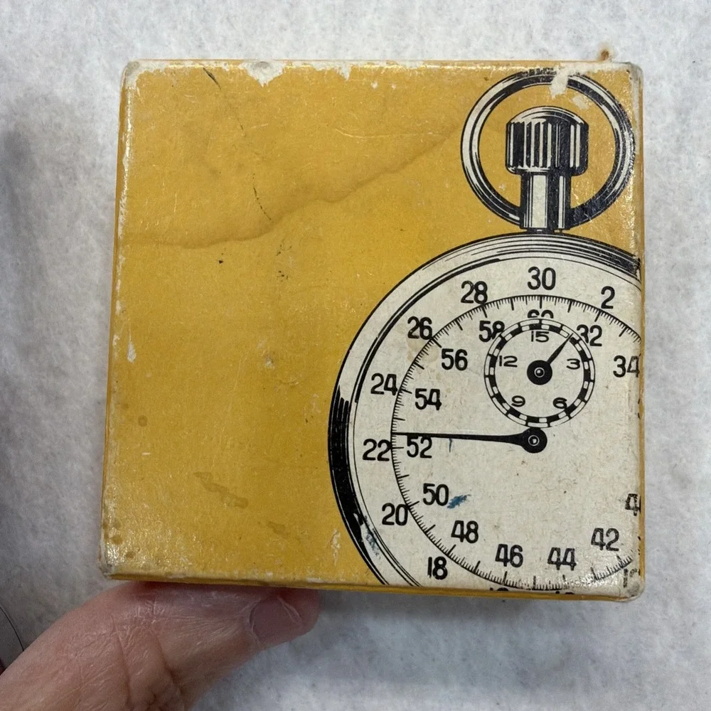 Vintage Kaltron Mechanical Stopwatch, Shock‎ Protected, Swiss Made, Works W/box